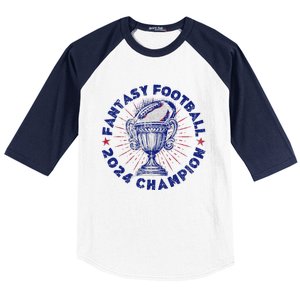 Fantasy Football 2024 Champion Fantasy Football Baseball Sleeve Shirt