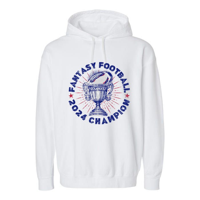 Fantasy Football 2024 Champion Fantasy Football Garment-Dyed Fleece Hoodie