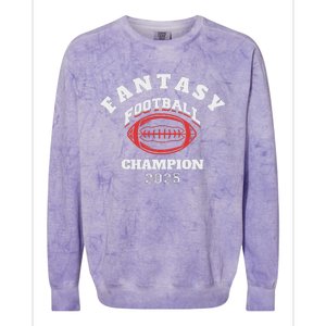 Fantasy Football 2025 Champion Colorblast Crewneck Sweatshirt