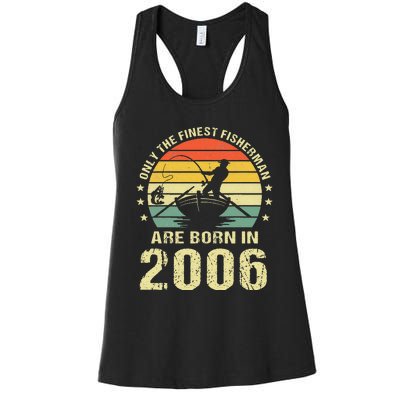 Fishing Fisherman 2006 16th Birthday Gift For 16 Year Old Women's Racerback Tank