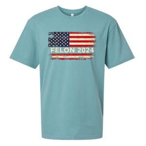 Felon24 Felon 2024 Convicted Felon Funny Pro Trump 2024 Sueded Cloud Jersey T-Shirt