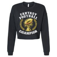 Fantasy Football 2024 Champion Draft Fantasy Football Champ Cropped Pullover Crew