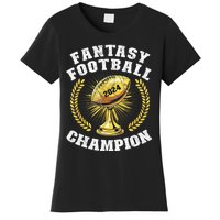 Fantasy Football 2024 Champion Draft Fantasy Football Champ Women's T-Shirt