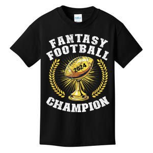 Fantasy Football 2024 Champion Draft Fantasy Football Champ Kids T-Shirt