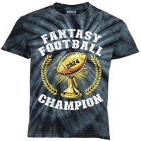 Fantasy Football 2024 Champion Draft Fantasy Football Champ Kids Tie-Dye T-Shirt