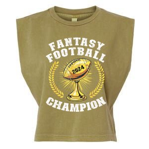 Fantasy Football 2024 Champion Draft Fantasy Football Champ Garment-Dyed Women's Muscle Tee