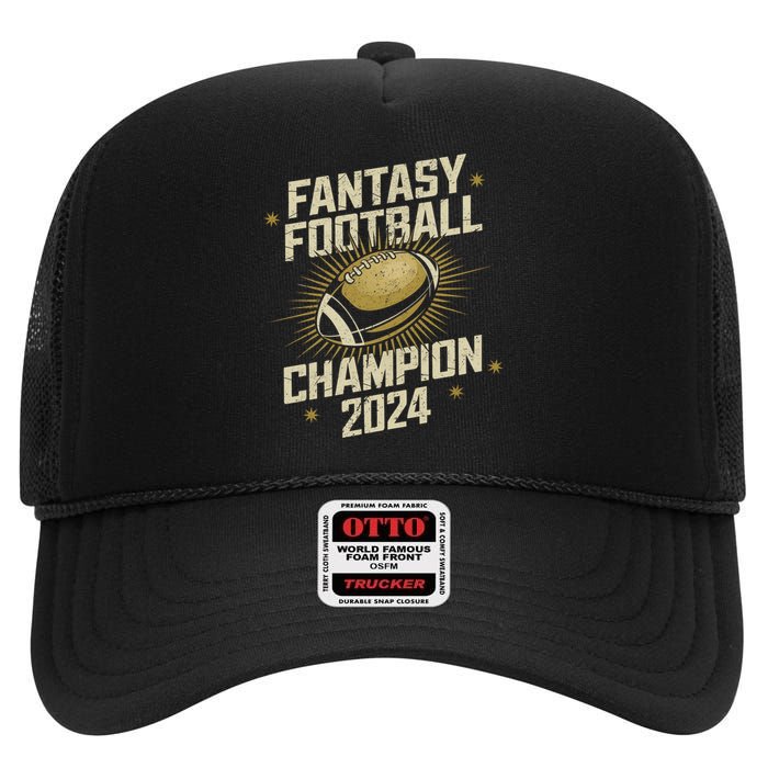 Fantasy Football 2024 Champion Fantasy Football High Crown Mesh Back Trucker Hat