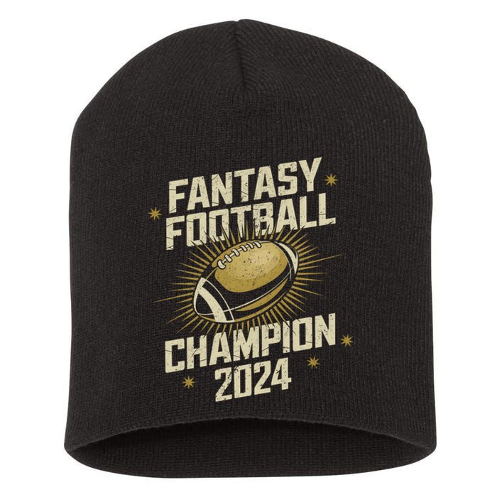 Fantasy Football 2024 Champion Fantasy Football Short Acrylic Beanie