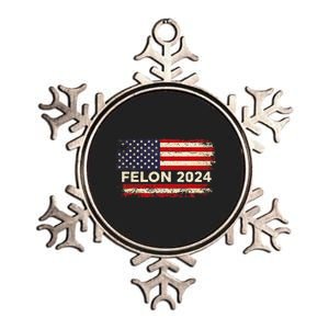 Felon24 Felon 2024 Convicted Felon Pro Trump 2024 Metallic Star Ornament