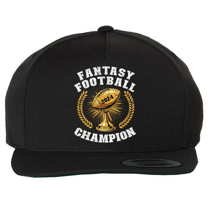 Fantasy Football 2024 Champion Draft Fantasy Football Champ Wool Snapback Cap