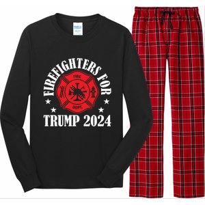 Firefighters For 2024 Emblem Long Sleeve Pajama Set