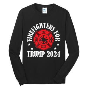 Firefighters For 2024 Emblem Tall Long Sleeve T-Shirt