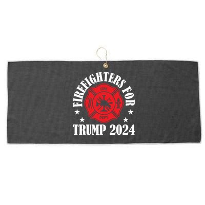 Firefighters For 2024 Emblem Large Microfiber Waffle Golf Towel