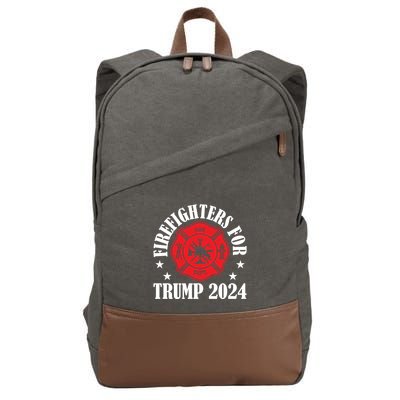 Firefighters For 2024 Emblem Cotton Canvas Backpack