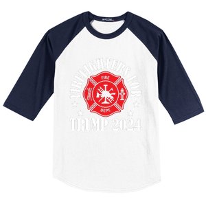 Firefighters For 2024 Emblem Baseball Sleeve Shirt