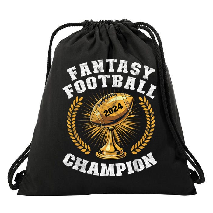 Fantasy Football 2024 Champion Draft Fantasy Football Champ Drawstring Bag