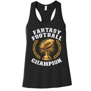 Fantasy Football 2024 Champion Draft Fantasy Football Champ Women's Racerback Tank