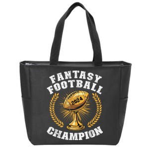 Fantasy Football 2024 Champion Draft Fantasy Football Champ Zip Tote Bag