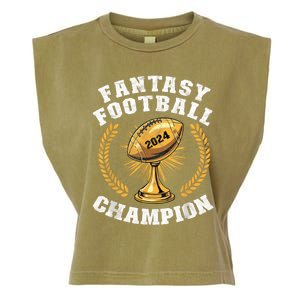 Fantasy Football 2024 Champion Draft Fantasy Football Champ Garment-Dyed Women's Muscle Tee