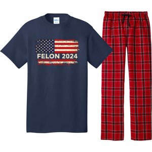 Felon24 Felon 2024 Convicted Felon Funny Pro Trump 2024 Pajama Set