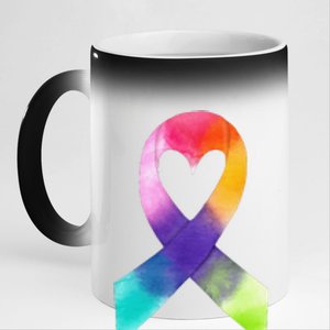 Funny February 4th World Cancer Day Awareness 11oz Black Color Changing Mug