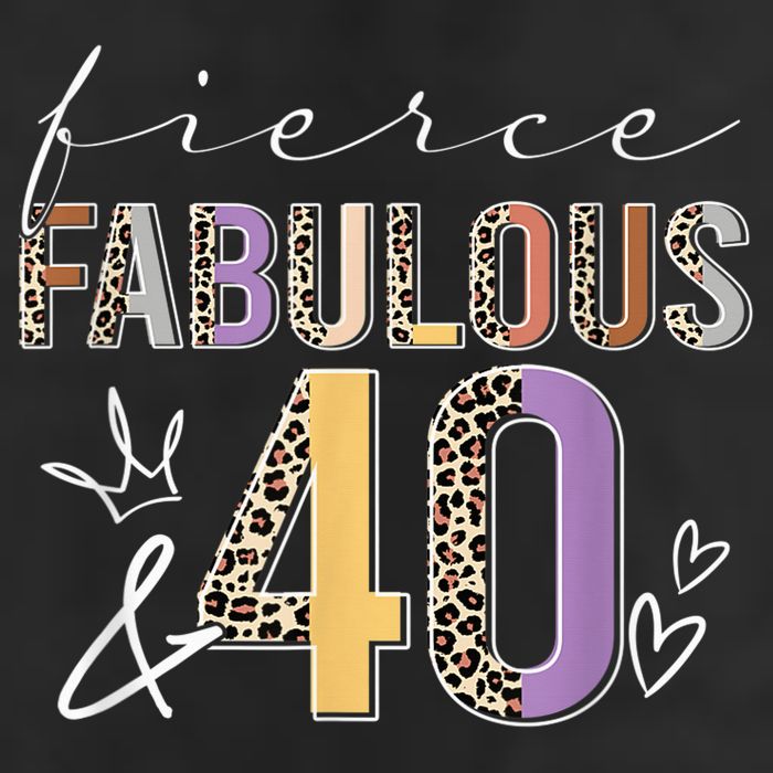 Fierce Fabulous & 40 Years Old Boho Leopard 40th Birthday Beanie