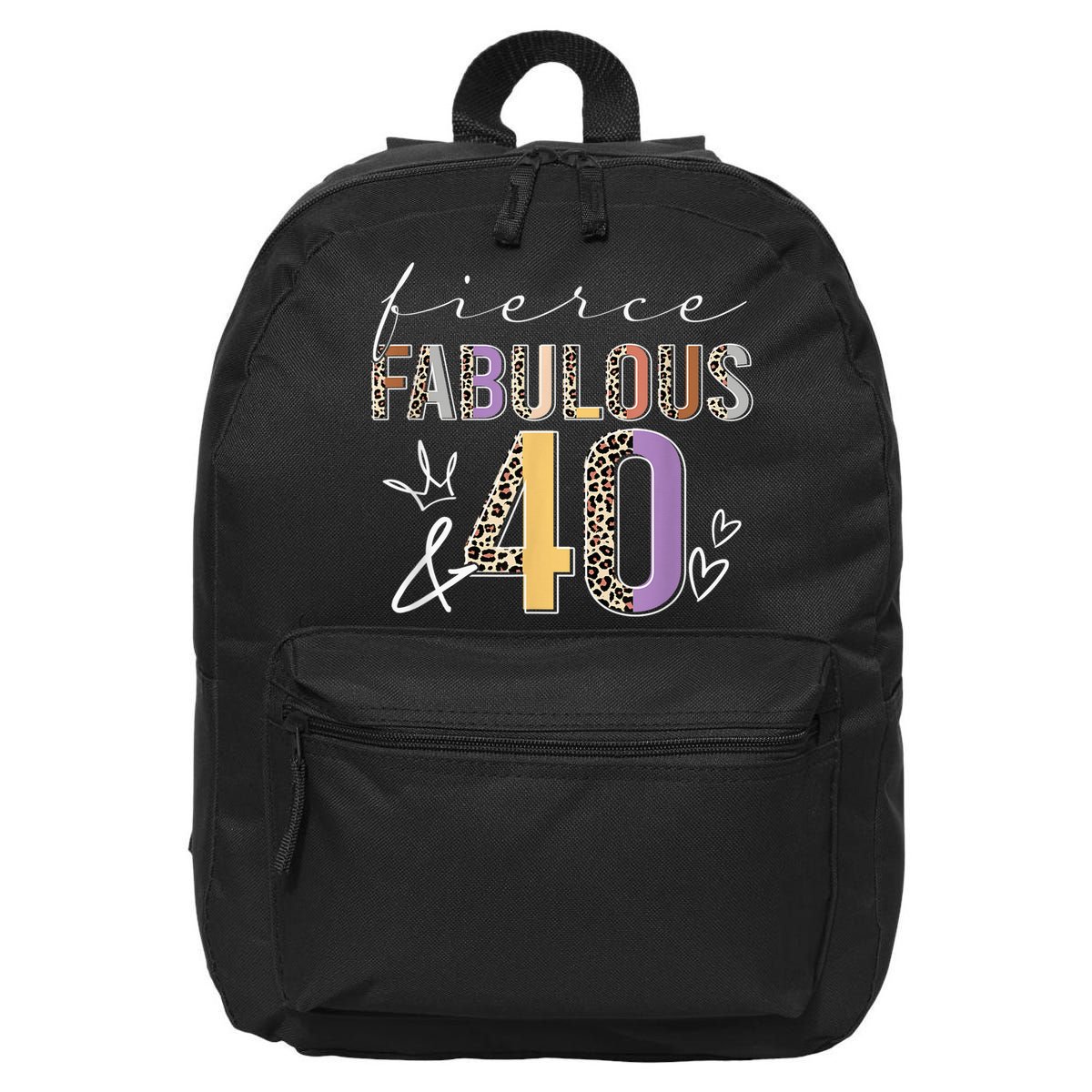 Fierce Fabulous & 40 Years Old Boho Leopard 40th Birthday 16 in Basic Backpack