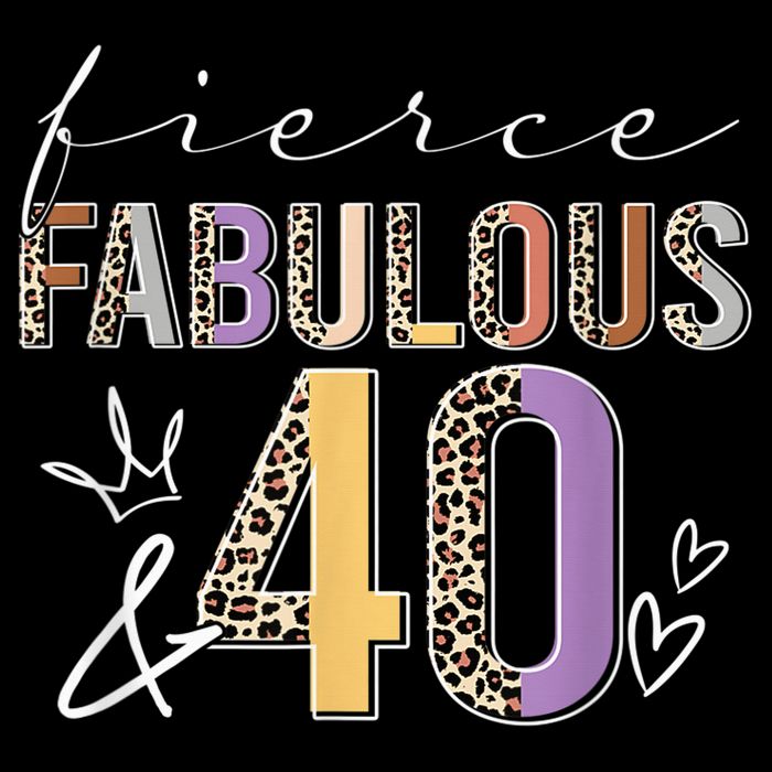 Fierce Fabulous & 40 Years Old Boho Leopard 40th Birthday 16 in Basic Backpack