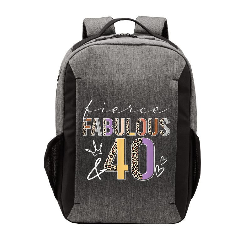 Fierce Fabulous & 40 Years Old Boho Leopard 40th Birthday Vector Backpack