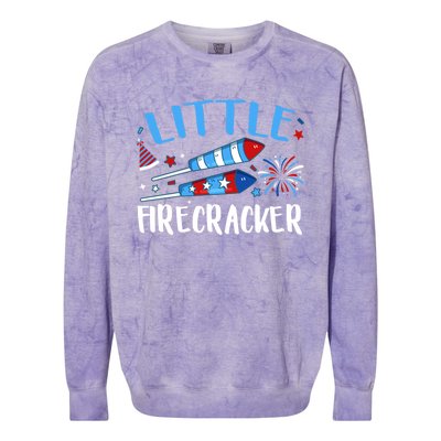 Fireworks Firecrackers 4th Of July Birthday Decorations Cool Gift Colorblast Crewneck Sweatshirt