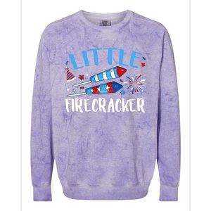 Fireworks Firecrackers 4th Of July Birthday Decorations Gift Colorblast Crewneck Sweatshirt