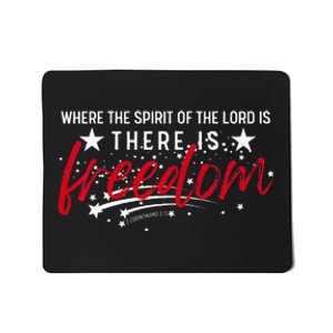 Faith & Freedom 4th Of July Christian Verse Star Mousepad