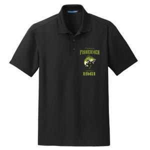 Funny Fishing 62nd Birthday Fishermen Are Born In 1961 Dry Zone Grid Polo