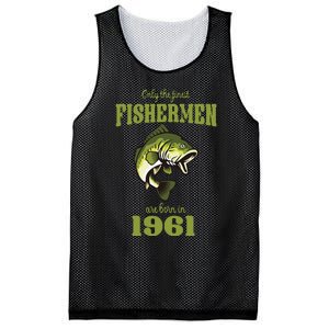 Funny Fishing 62nd Birthday Fishermen Are Born In 1961 Mesh Reversible Basketball Jersey Tank