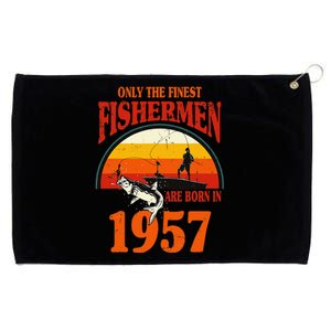 Funny Fishing 66th Birthday Fishermen Are Born In 1957 Grommeted Golf Towel