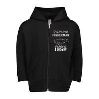 Fish Fish 70th Birthday 1952 Fisherman Toddler Zip Fleece Hoodie