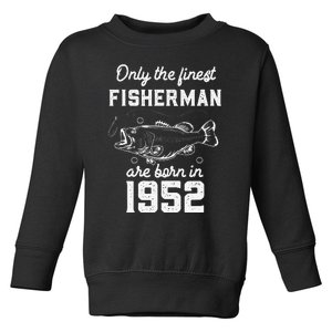 Fish Fish 70th Birthday 1952 Fisherman Toddler Sweatshirt