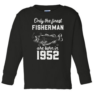 Fish Fish 70th Birthday 1952 Fisherman Toddler Long Sleeve Shirt