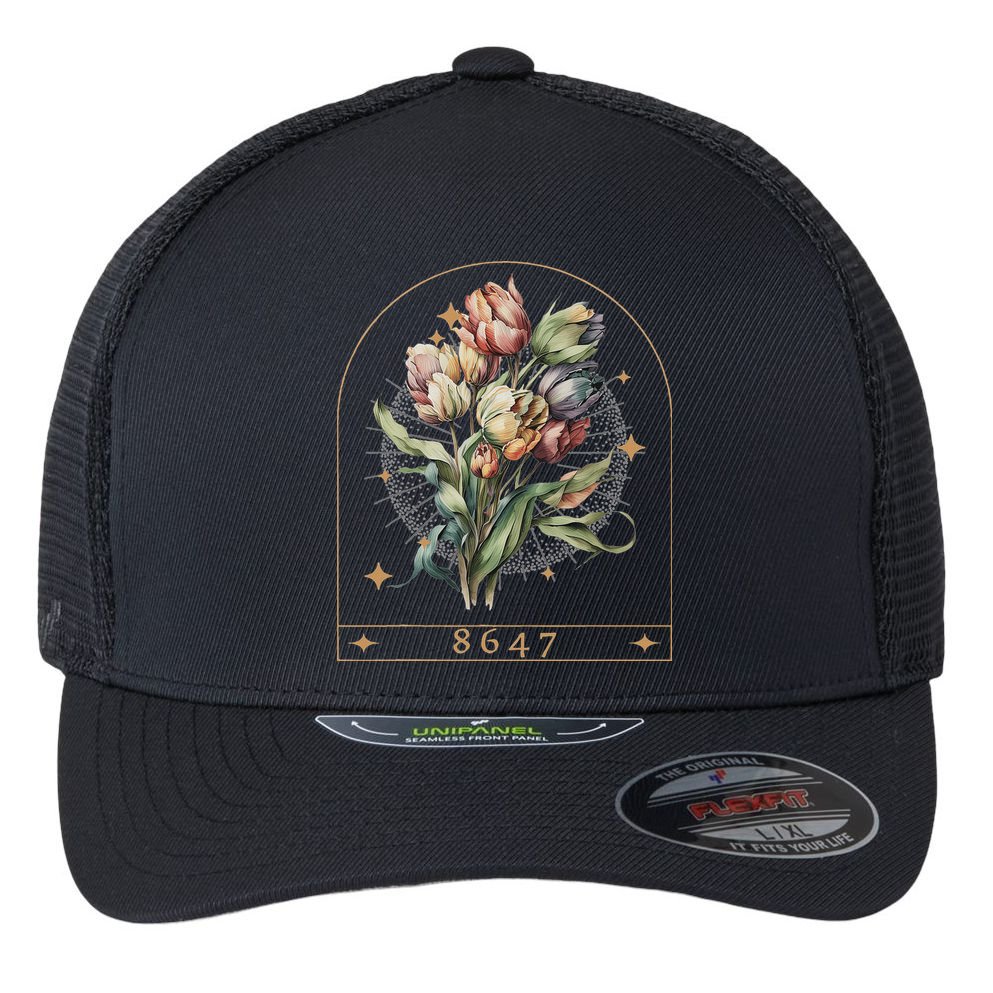 Floral Feminist 8647 Anti Trump Human Right Flexfit Unipanel Trucker Cap