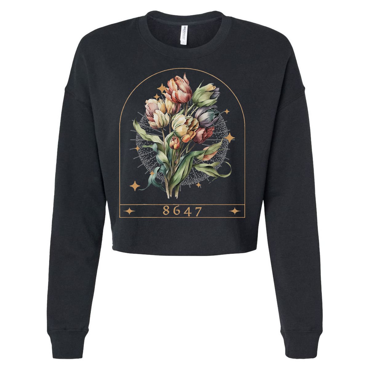 Floral Feminist 8647 Anti Trump Human Right Cropped Pullover Crew