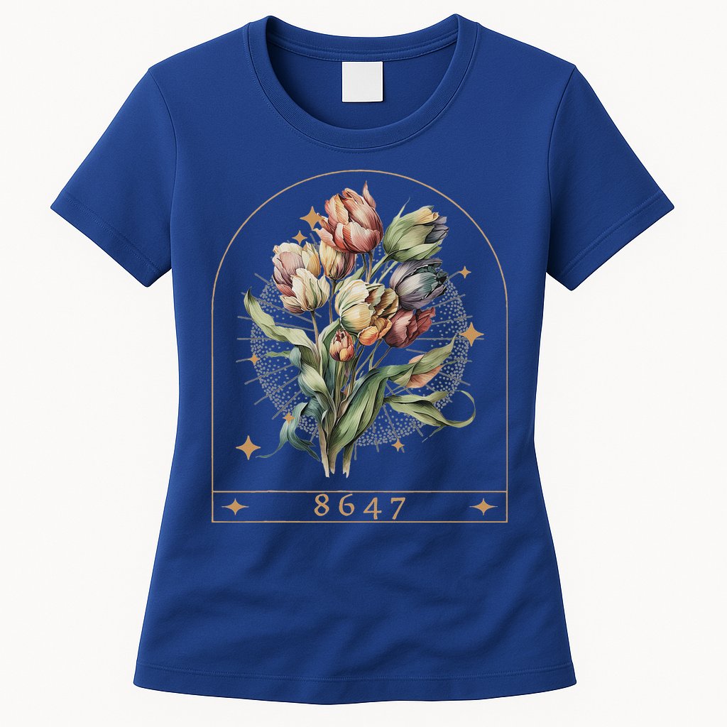 Floral Feminist 8647 Anti Trump Human Right Womens T-Shirt