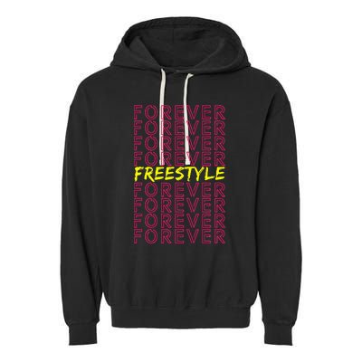 Freestyle Forever 80s Retro Concert Party Vintage Costume Garment-Dyed Fleece Hoodie