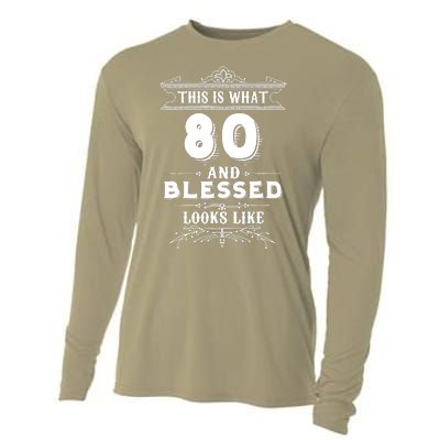 Funny For 80 Year Old Man Woman Happy Birthday Gifts Cooling Performance Long Sleeve Crew