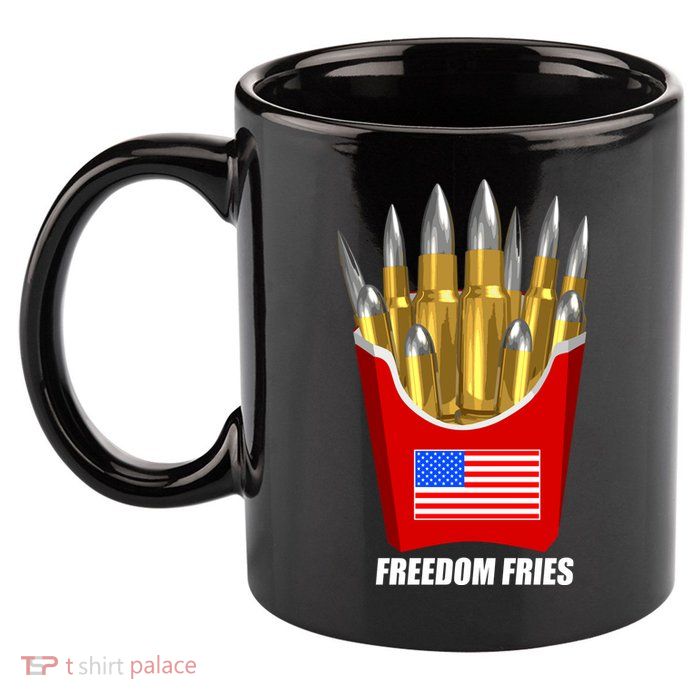 Freedom Fries 11oz C Handle Ceramic Mug