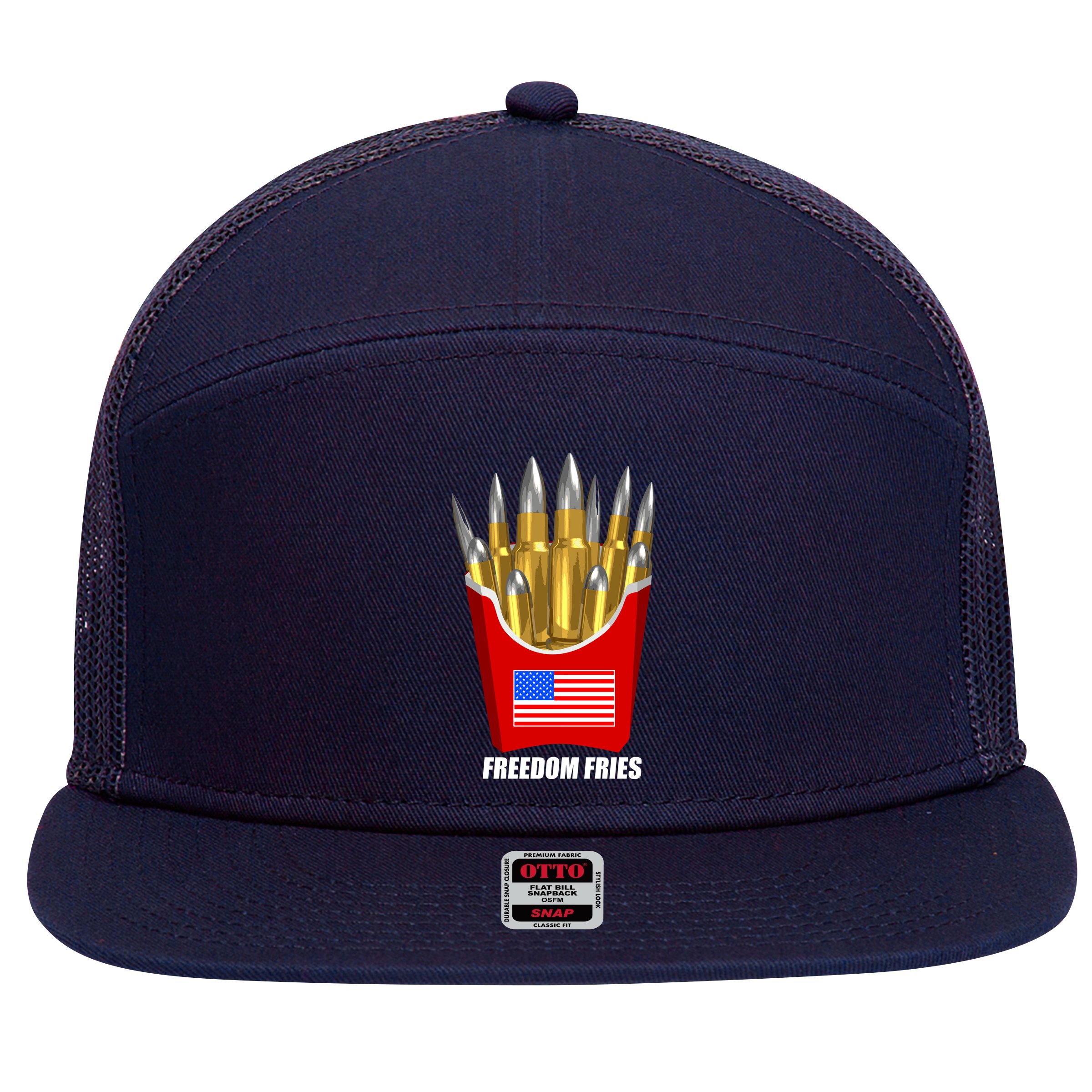 Freedom Fries 7 Panel Mesh Trucker Snapback Hat