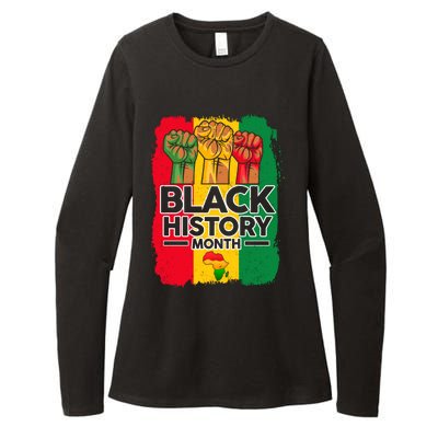 Fist Freedom African Melanin Black History Month Juneteenth Meaningful Gift Womens CVC Long Sleeve Shirt