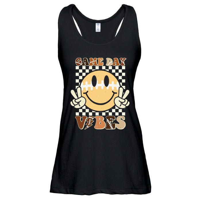 Funny Face American Football Game Day Vibes Sport Ladies Essential Flowy Tank