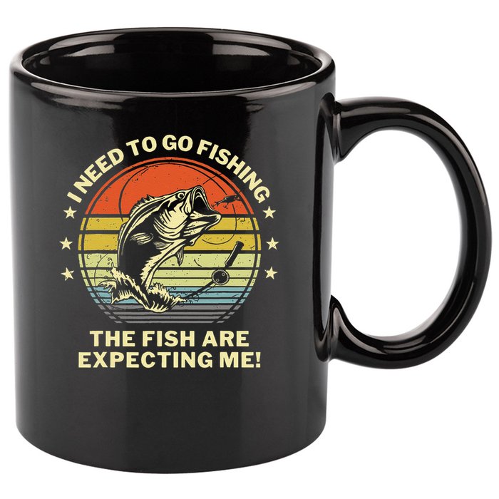 Fishing- Funny Angler Fisherman Humor Funny Dad Joke 11oz C Handle Ceramic Mug