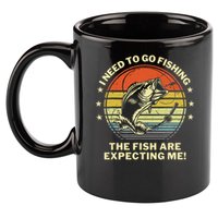 Fishing- Funny Angler Fisherman Humor Funny Dad Joke 11oz C Handle Ceramic Mug