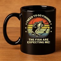 Fishing- Funny Angler Fisherman Humor Funny Dad Joke 11oz C Handle Ceramic Mug